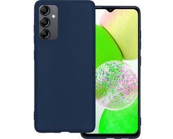 Hoesje Geschikt voor Samsung Galaxy A14 - Sterk & Shockproof - Hoes Cover - Siliconen Case - Donkerblauw