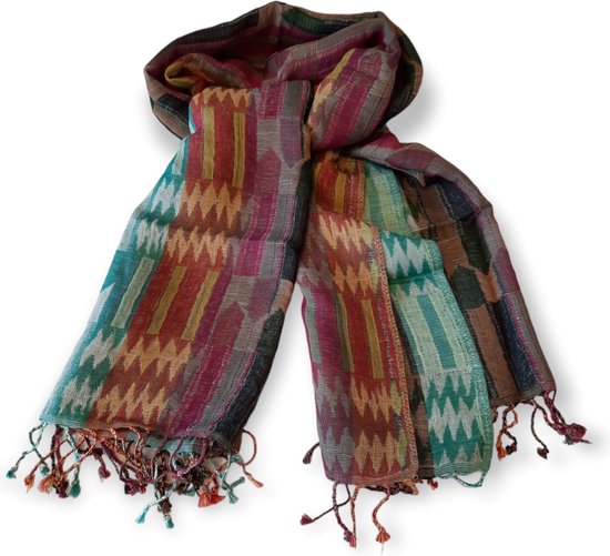 CHARM Hoofddoek voor dames, bandana, duurzame jersey haarband met elastiek, breed, zomerhaarband, piraat, beige bloesem