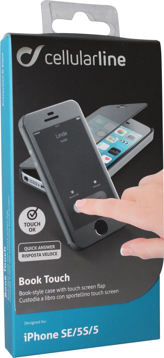 Cellular Line Cell Booktouch Zwart 5/5s/5se
