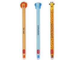 foto van Legami - Uitwisbare pen - Leeuw Olifant Giraffe - Nieuw - 3 stuks - Navulbaar -