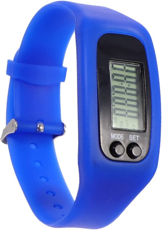 Podomètre Triple J® - Tracker d'Activité - Bracelet Compteur de Pas - Blauw  | bol