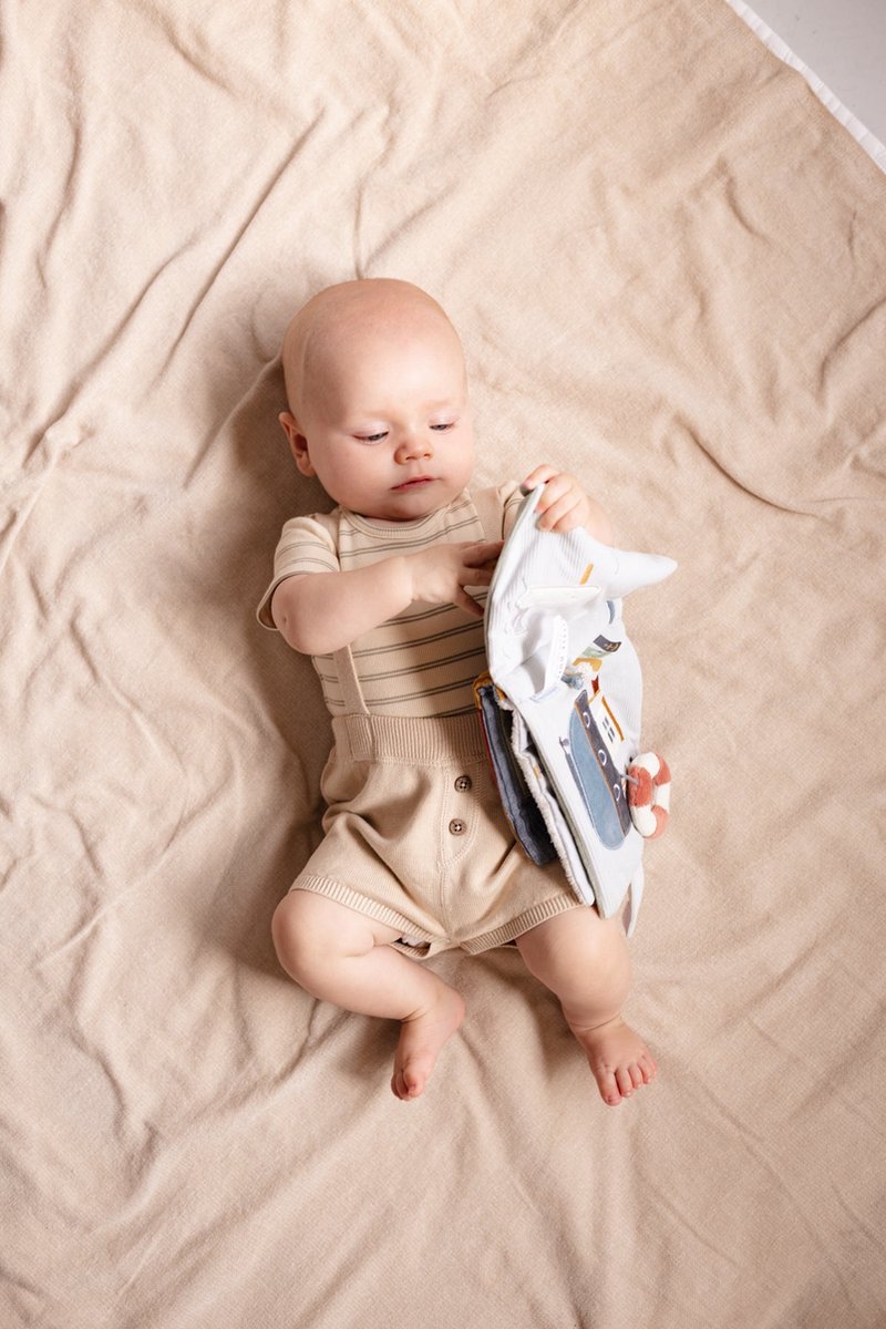 Levv newborn baby jongens salopette Fokke Vanilla