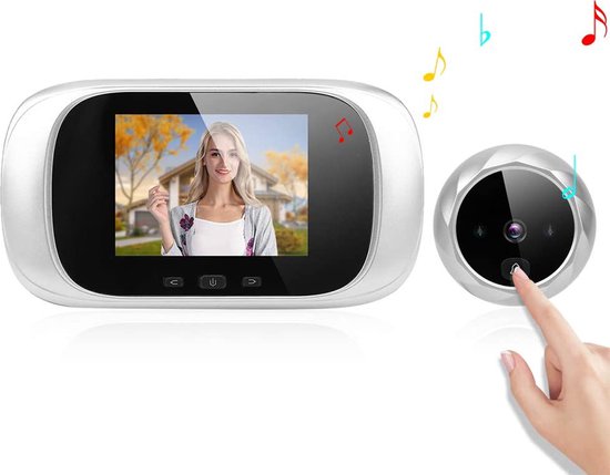 Xd Xtreme - sonnette sans fil - avec caméra et écran LCD - argent -  numérique 