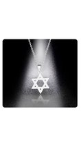 Akyol - Ster van David menorah joodse sieraden – joodse ketting - joden ster -ketting ster – Vrouwen hebreeuws mannen – Israël – Geloof – Chanoeka hanger