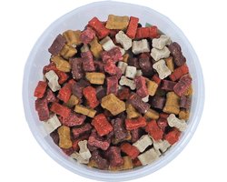 5x DierOKÉ semi moist mini trainers zacht mix bones emmer 1 liter trainer hond snoepjes - 1000ml