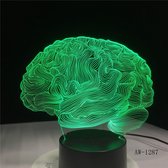 Hersenen Vorm 3D Illusie Lamp 7 Kleur Veranderingen Touch Schakelaar Led Nachtlampje Acryl Bureaulamp Sfeer Verlichting Kantoor Woonkamer