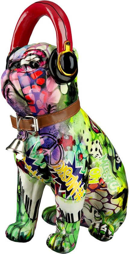 Casablanca decoratieve sculptuur sculptuur kussmond in street art design - van kunsthars - accessoire decoratie woonkamer cadeau - hoogte 26 cm