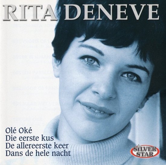 Portret van Rita Deneve, met 'RITA DENEVE' bovenaan en de titel 'Olé Oké' onderaan.