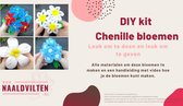 4 bloemen DIY van pijpenragers (Chenille)