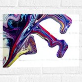 Muursticker - Uitlopende Verf van Verschillende Kleuren - 40x30 cm Foto op Muursticker