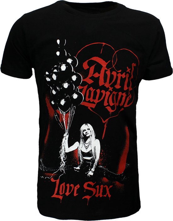 Avril Lavigne Love Sux Balloons T-Shirt - Officiële Merchandise