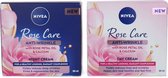Nivea Rose Care Day an Night Cream - 2 x 50 ml