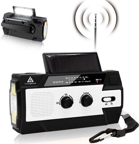 5. LivingBoost® Noodradio Opwindbare radio Noodradio