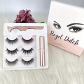 Magnetische eyeliner en magnetiche wimpers - 3 paar nepwimpers 3D face lashes - inclusief pincet