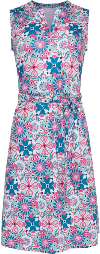 GRACE KARIN Casual damesjurk met fladdermouwen, Henley V-hals zomerjurk