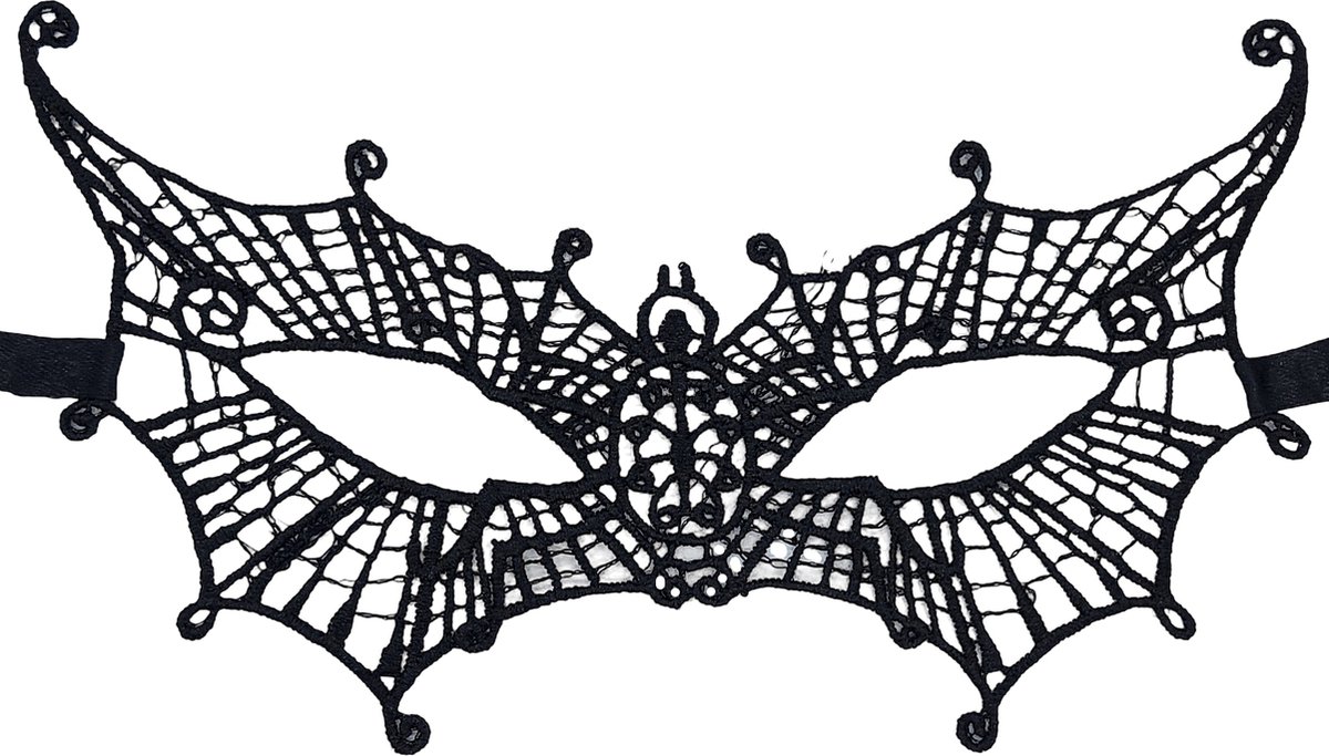 Miresa - Venetiaans Masker - Carnaval of Halloween - Gala Verkleedmasker - Sexy - Zwart - Kant - MM016