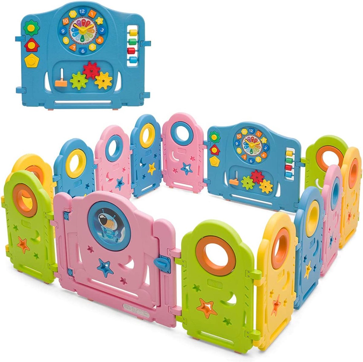 Grondbox - Grondbox Baby - Playpen - Kruipbox - Kinderbox - Box - Speelbox - 150 x 150 x 61 cm - Costway