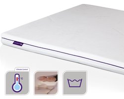 Comfort Air Climate Control Matras Topper 80x200x5 cm - Matras topper - Memory Foam - drukverlagend - 5 cm dik - Climate Control 3D-Tex slaapzijde