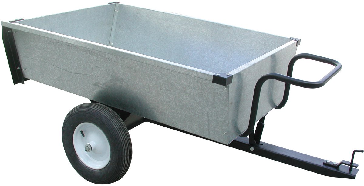 Turfmaster Aanhanger - RVS - 320 kg capaciteit - 106 x 84 x 30 cm - Banden 16