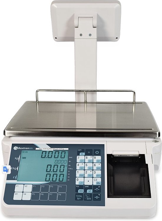 Balance d'atelier calibrée BAXTRAN STI615 avec imprimante ticket 15kg | bol