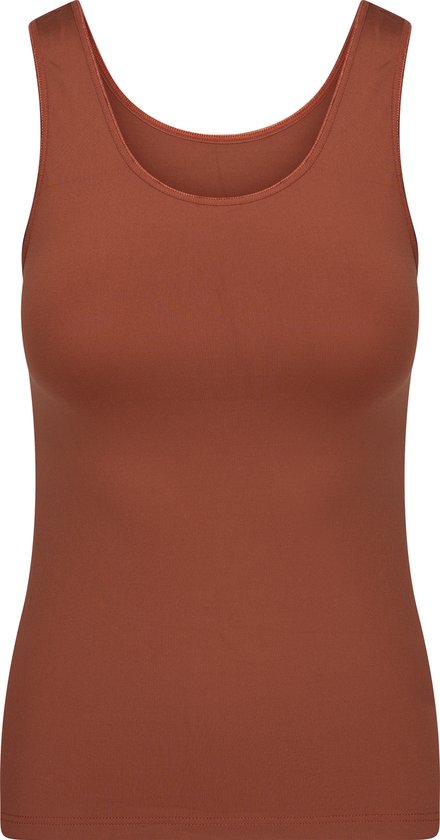 RJ Bodywear Pure Color dames hemd (1-pack) - cognac - Maat: XL