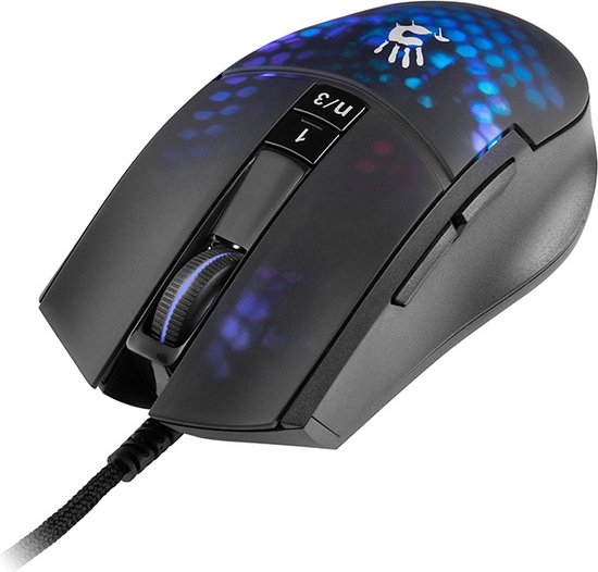 A4tech - Bloody L65 MAX RGB Gaming Muis - USB - Achtergrondverlichting - 9 knoppen