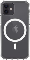 Telefoonglaasje Hoesje Geschikt voor iPhone 12 Mini - TPU randen met PVC achterzijde - Transparant - Beschermhoes - Case - Cover