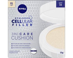 NIVEA Cellular Hyaluron Filler - Anti-Rimpel Verzorgende Cushion Foundation - Lichte Tint - 15ml