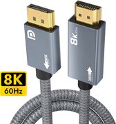 NÖRDIC DPHM-200 - 2m Displayport naar HDMI 2.1 kabel - 8K60Hz / 4K120/144Hz - Dynamic HDR - 32.4Gbps Dolby ATMOS