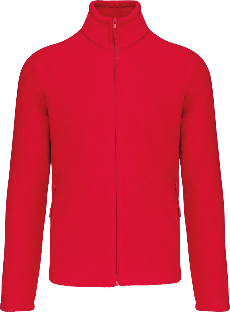 Kariban Microfleece met rits en raglanmouwen heren K917 Rood