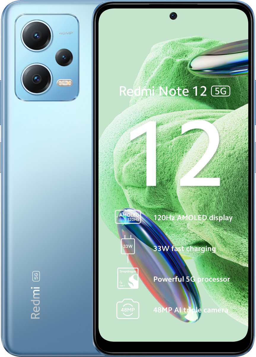 XIAOMI Redmi Note 12 5G - 128 GB Blauw