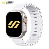 Geschikt voor Apple Watch bandje - Siliconen Nautica - Wit - 42/44/45/49mm - Voor iWatch 1,2,3,4,5,6,7,8,SE,Ultra