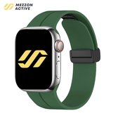 Geschikt voor Apple Watch bandje - Siliconen Levate - Pijnboom Groen - 38/40/41mm - Voor iWatch 1,2,3,4,5,6,7,8,SE