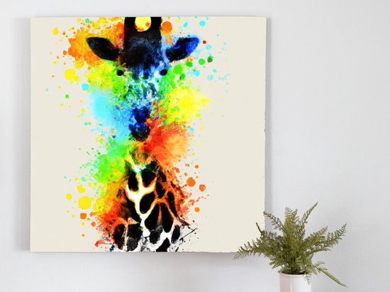 Splattaraffe kunst - 30x30 centimeter op Canvas | Foto op Canvas - wanddecoratie
