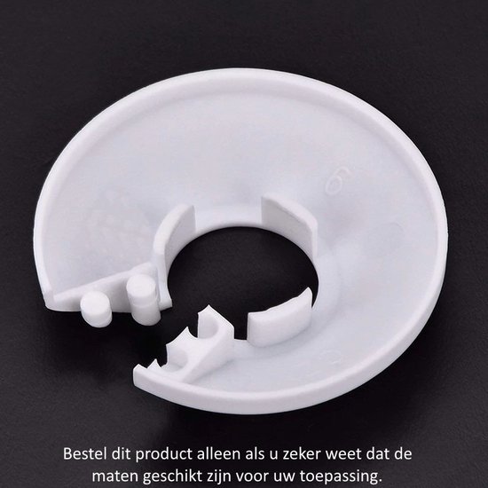 20 stuks radiatorbuisafdekkingen van wit kunststof voor radiatorbuizen met een diameter van 12 tot 20 mm (16 mm