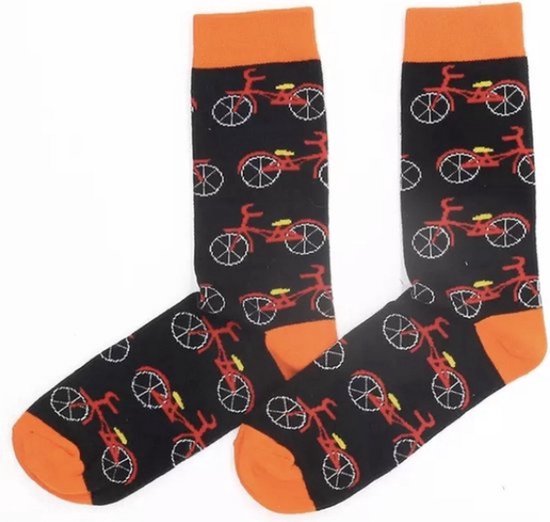 Akyol - Sokken met fiets - heren sokken maat 38-43 - cadeau voor de leraar - leraar - meester - afscheidscadeau leraar - sokken met fiets erop - wielrenner sokken