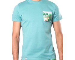 T-shirt Heren Sanwin - Zeegroen - Maat L