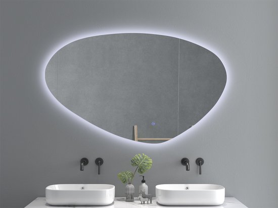 Badkamerspiegel met LED verlichting en verwarming - 3 LED standen -  Condensvrij -... | bol.com