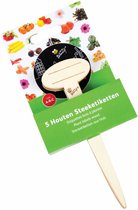 Garden@Home Houten steeketiket 5st 14cm