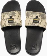 Reef Heren Stash Slide Slippers Tan Palm Maat US7 EU39