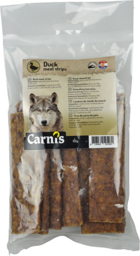 Foto: Carnis eend vleesstrips 150 g