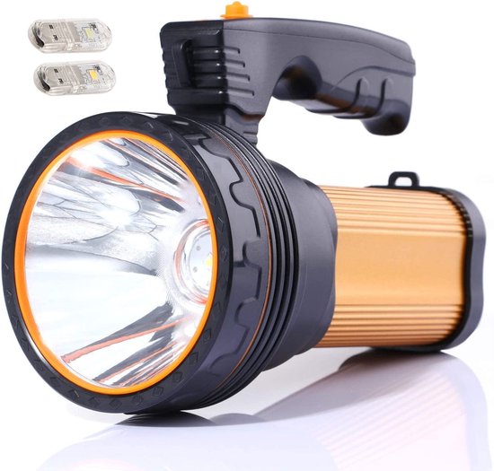 Lampe de poche rechargeable puissante - Projecteur LED - Rechargeable avec  USB