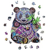 ACROPAQ Houten puzzel panda - 150 Stukjes, A4 formaat 210 x 297 mm, Puzzel voor kinderen en volwassenen
