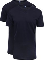 Alan Red T-shirt Vermont - extra lang - 2-pack V-hals - donker blauw