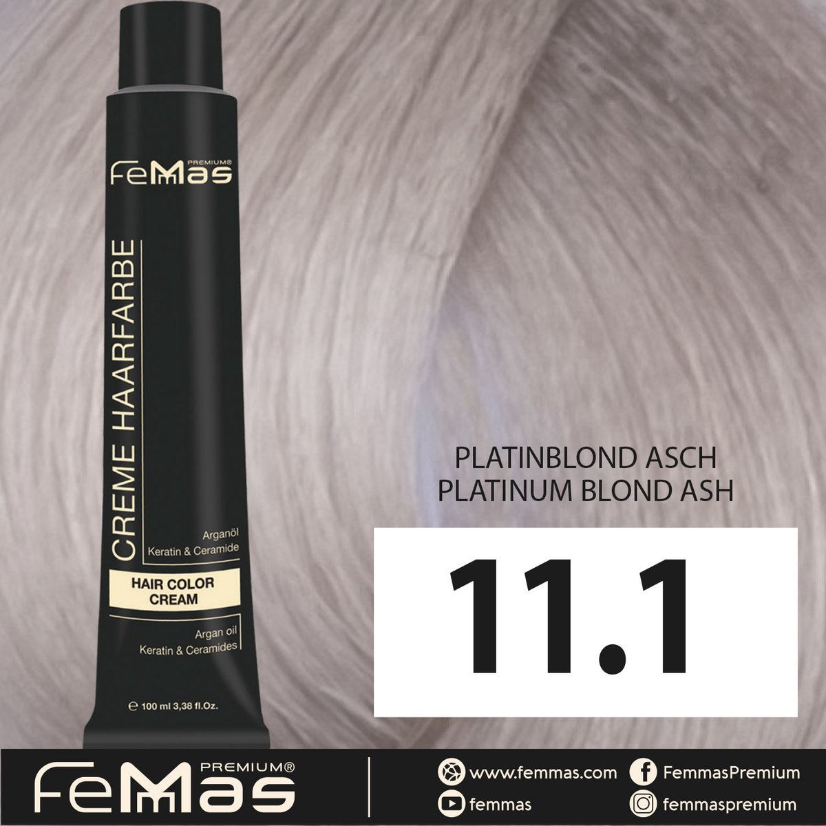 Femmas (11.1) - Haarverf - as platinablond - 100ml