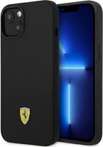Ferrari Silicone Back Case (MagSafe Compatible - Geschikt voor Apple iPhone 14 (6.1") - Zwart
