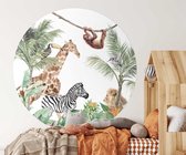 Papier peint cercle 100cm Coucher de soleil sur la plage