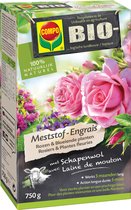 COMPO Bio Engrais Roses & Plantes à Fleurs - Engrais 100% organique à effet direct et prolongé de 5 mois - pour une belle floraison - carton 750 g