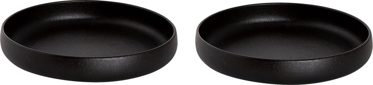 Maastricht Porselein - Universe - Bord diep - Pastabord - 2 stuks - ø 21 cm - Zwart - Porselein - Bordenset