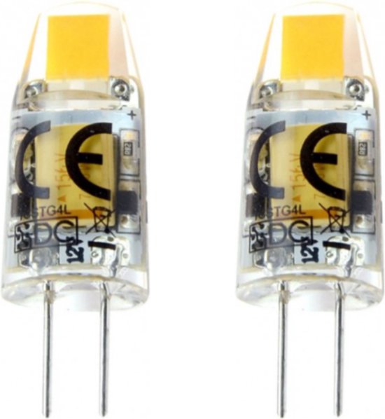 2 x G4 MINI Led - 1,2 Watt - 1,2W - 12V - Source lumineuse - Lampe LED - Dimmable - Remplace 10W Halogène - 2 pièces